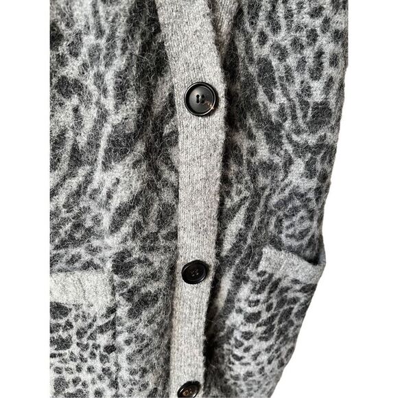 Rails Oslo Printed Alpaca & Wool-Blend Cardigan size L Gray Black - Picture 10 of 13